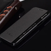 Load image into Gallery viewer, Leather Cover Quick Answer View Flip Cases