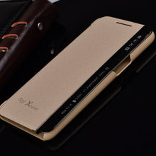 Load image into Gallery viewer, Leather Cover Quick Answer View Flip Cases