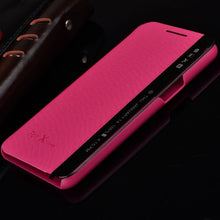 Load image into Gallery viewer, Leather Cover Quick Answer View Flip Cases