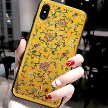 Load image into Gallery viewer, 3D Flower Silicone Emboss Phone Cover
