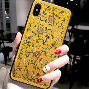 3D Flower Silicone Emboss Phone Cover