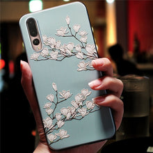 Load image into Gallery viewer, 3D Flower Silicone Emboss Phone Cover
