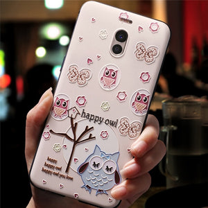 3D Flower Silicone Emboss Phone Cover