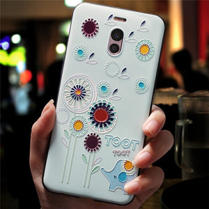 3D Flower Silicone Emboss Phone Cover