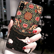 Load image into Gallery viewer, 3D Flower Silicone Emboss Phone Cover
