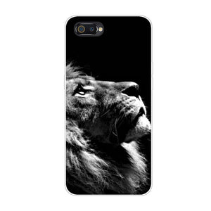 Silicone Planet Cat Tiger Printing Phone Case