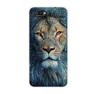 Silicone Planet Cat Tiger Printing Phone Case