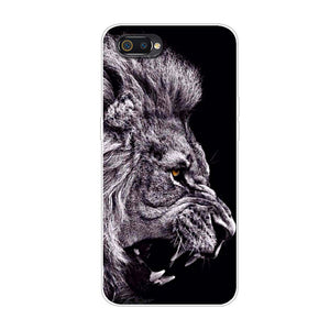 Silicone Planet Cat Tiger Printing Phone Case