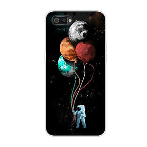 Silicone Planet Cat Tiger Printing Phone Case