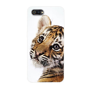 Silicone Planet Cat Tiger Printing Phone Case