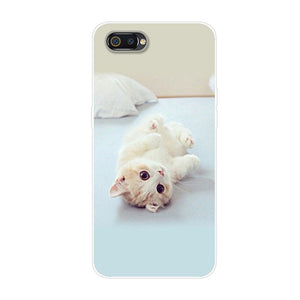 Silicone Planet Cat Tiger Printing Phone Case