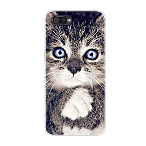 Silicone Planet Cat Tiger Printing Phone Case